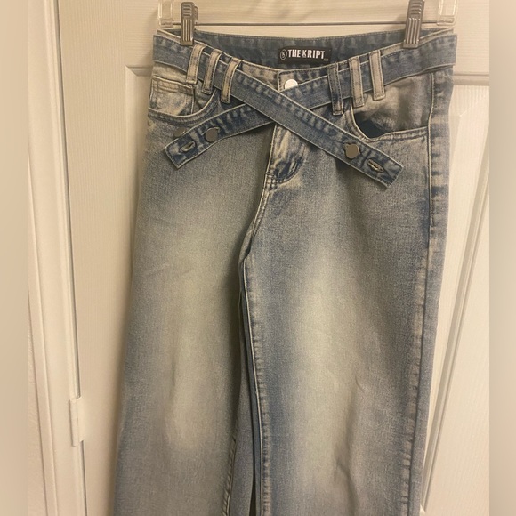 The KRIPT light denim wash wide leg flare pant (jnco vibes) - Picture 2 of 11